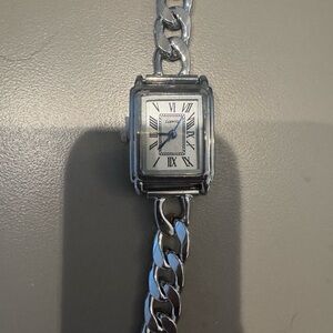 Steve Madden Silver Watch Necklace